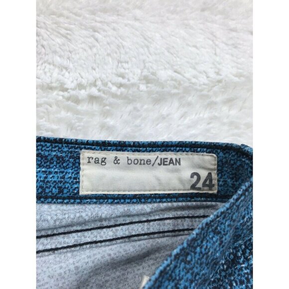 Rag & Bone Womens Jeans Size 24 Legging Skinny Blue Tweed Print - Picture 3 of 9